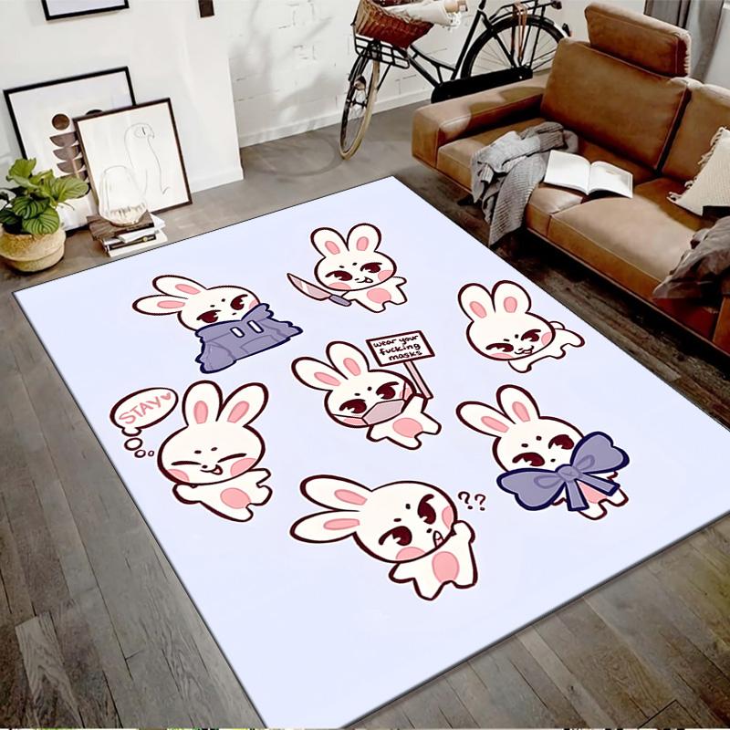 1pc Kpop Team5 Design Printed Area Rug Carpet for Bedroom Living Room Home Decor Rugs Mat Non Slip Mat Rug for Bedside