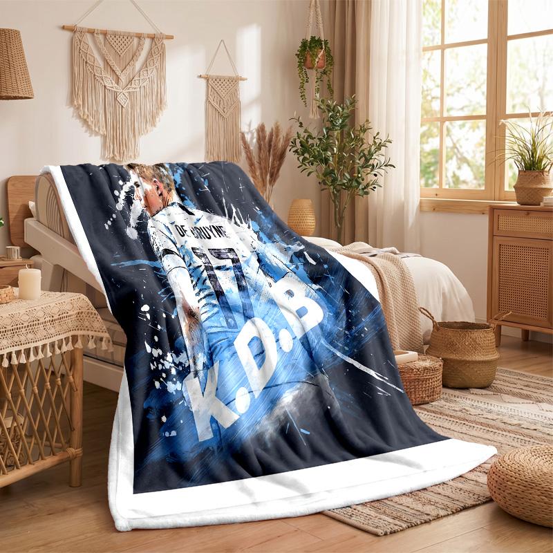 Kevin De Bruyne Print Flannel Blanket Soft Warm Sofa Bed Throw Blanket For Home Office Bedroom