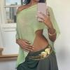 Women Cloak Shawl Mesh Wrap with Asymmetrical Hem Lightweight Summer Pullover Sweater Travel Wrap-around Clothing