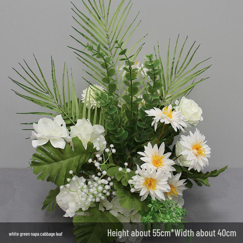 Artificial Wedding Aisle Flower Row: Table & Stage Decoration Simulation Flowers