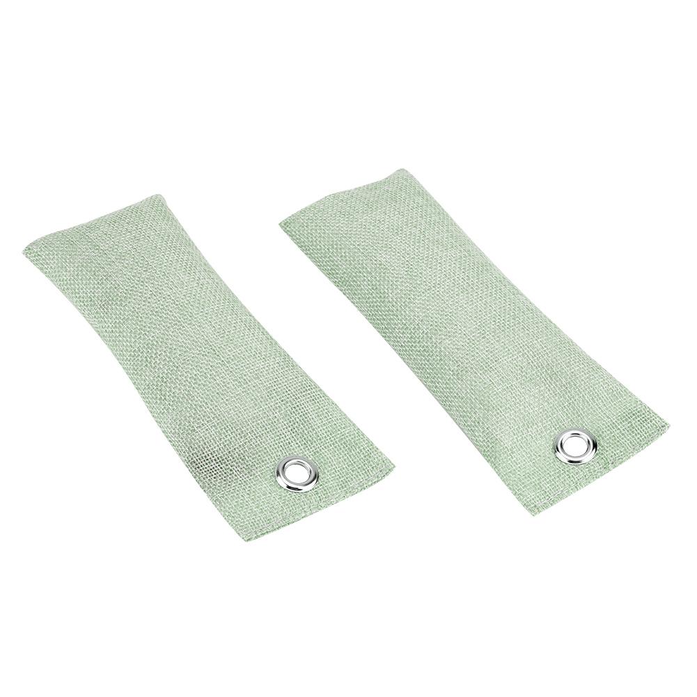 2Bags Bamboo Charcoal Home Car Air Purifier Activated Carbon Shoes Deodorant Bag(Light Green)
