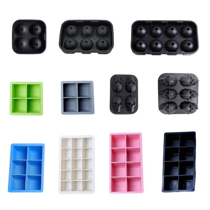 Food Grade Silicone Ice Tray 4/6 Grid Large Cubes Perfect for Summer Parties