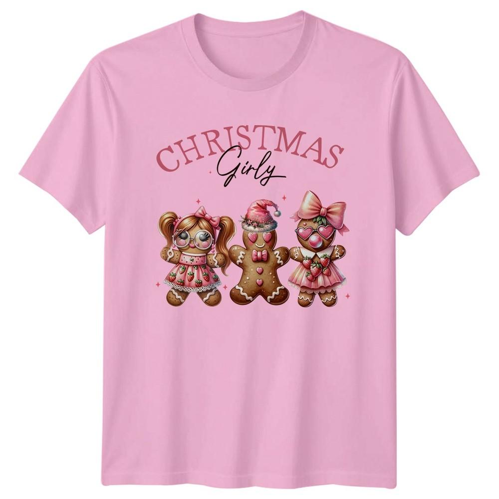 Christmas Girly Gingerbread Holiday Unisexs TShirt Unisexs Tee Graphic Unisex Top