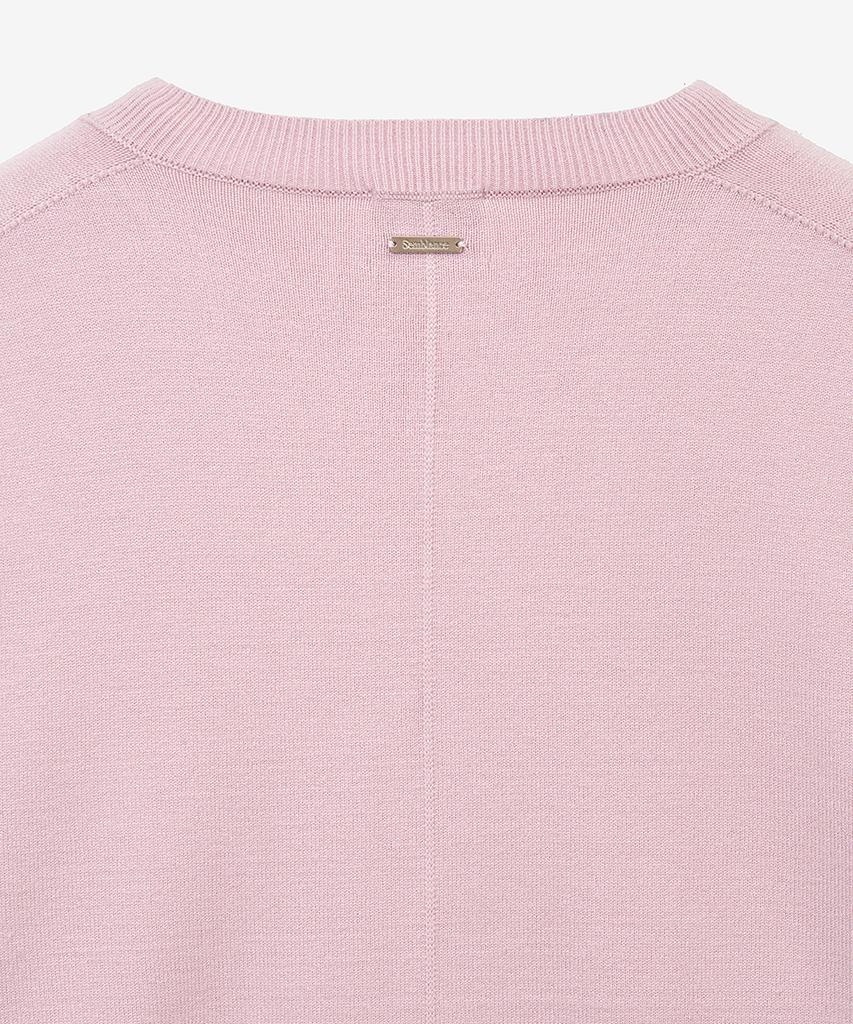 ZIOSONGZIO Semblance Whole Garment V-Neck Knit Light Pink Zi2Kt809Lp