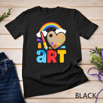 I Love Art Artist Painter Colorful Painting S Kids Girls T Shirt