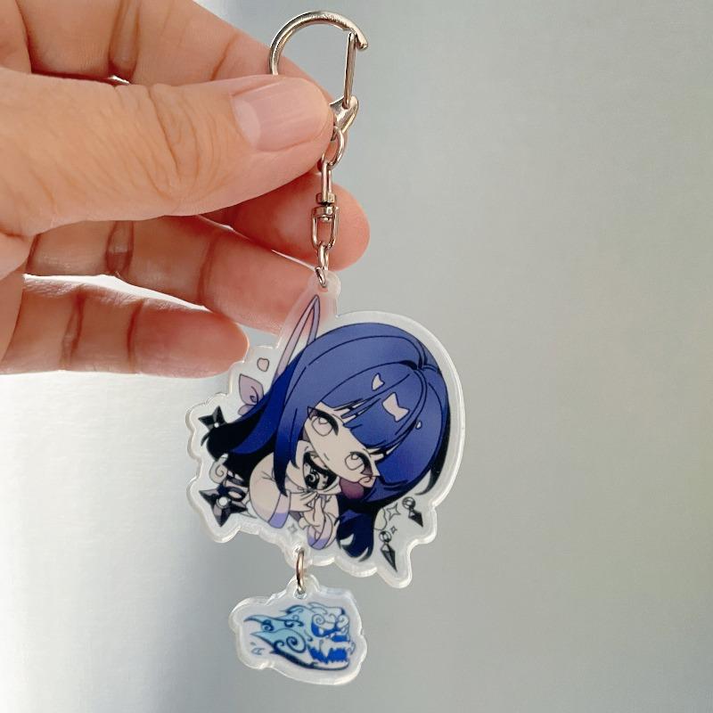 Naruto Cartoon Acrylic Keychain Hyūga Hinata Anime Action Figures Key Bag Decoration Model Christmas Gifts for Naruto Anime Fans