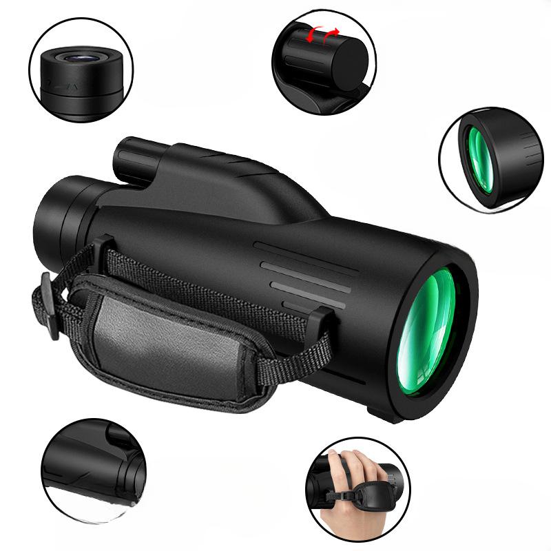 

Монокулярний телескоп великого калібру 12 × 50. Висока роздільна здатність. Анти-тремтіння. Ручний ремінець. Портативні транскордонні нові окуляри.