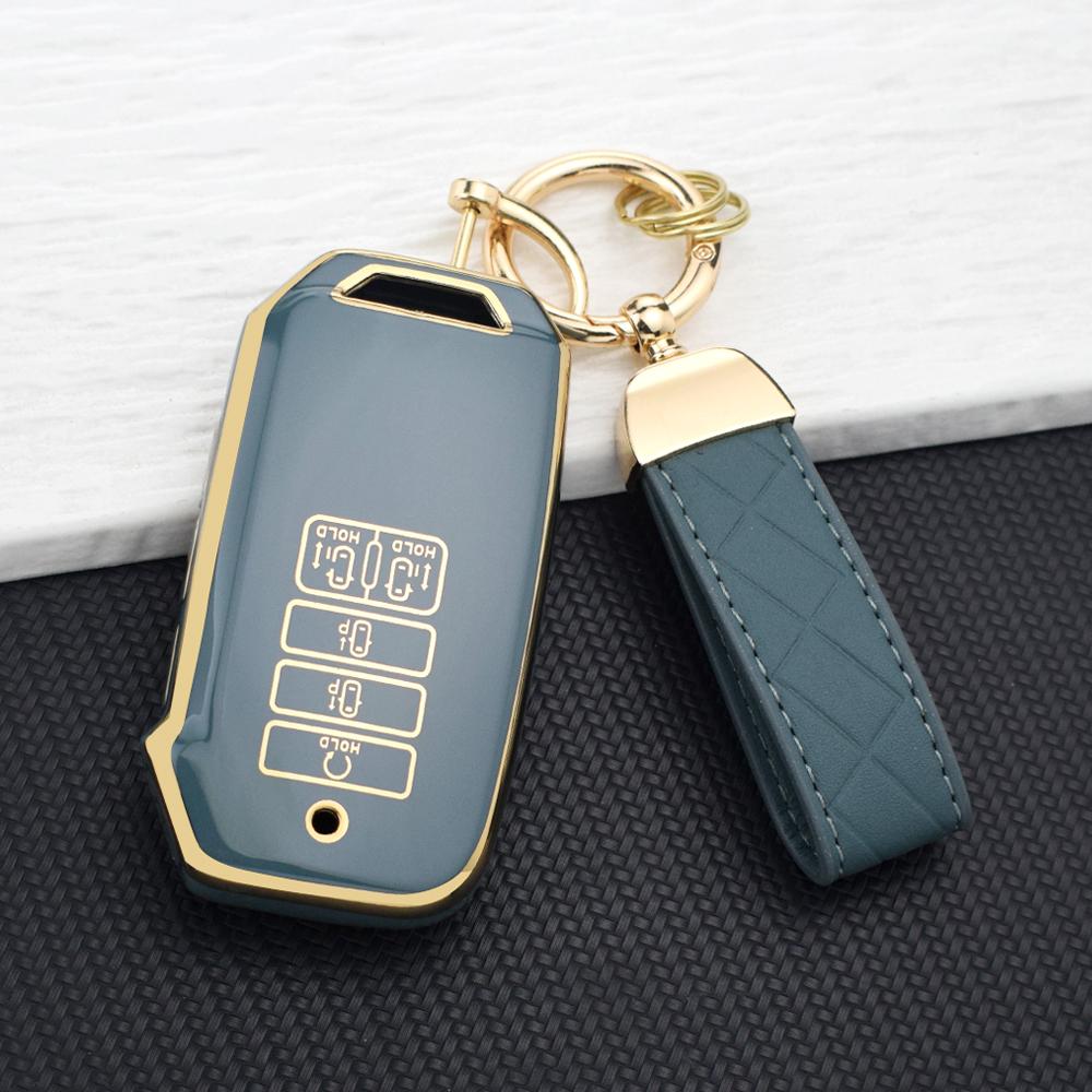 Tpu Car Key Fob Cover For Kia Ev6 New Carnival Sedona K8 V6 Gt Line Dl3 Mq4 K5 Grand Sorento 9 Buttons Key Case Rings