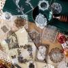 30PCS/Pack PET Lace Stickers Pack White and Black Theme Sticker for Scrapbooking Diary Decoration