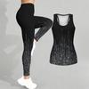 Retro Flower Printed Yoga Outfit for Women Fashion Workout Leggings Fitness Sports Casual Yoga Set Sports Suit