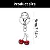 Elegant Cherry Keychain Accessory Stylish Cherry Shaped Pendant Key Rings Lightweight Key Chain for Everyday Use