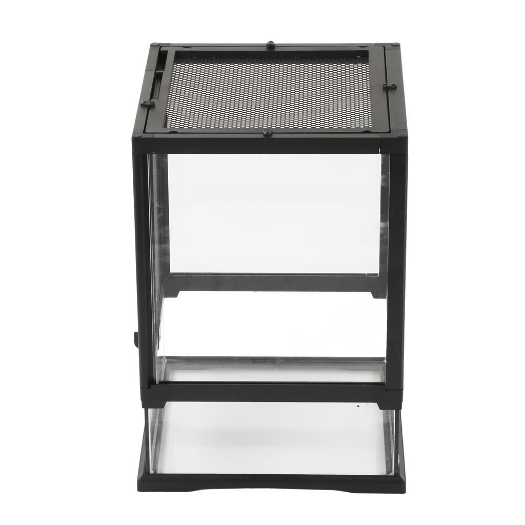 Reptile Glass Terrarium Tank Multipurpose Escape Proof Transparent Breathable Reptile Split