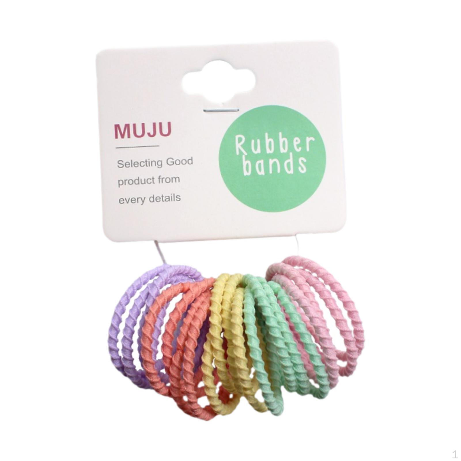 

20 спиральных резинок для волос, сильная фиксация для хвостиков разных типов Colorful