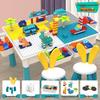 Large Particle Multifunctional Building Blocks Table for Early Education Games