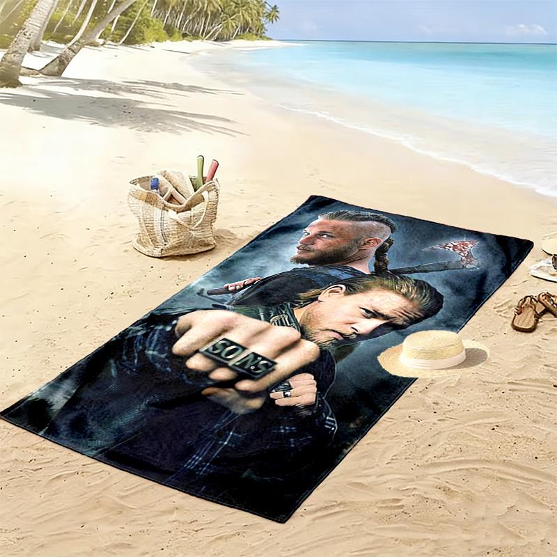 Rebellion Brotherhood Beach Towel Soft Outdoor Camping Swim Absorbent Bath Towel Outdoor Pool Towel Fashion Outdoor Picnic Beach Mat