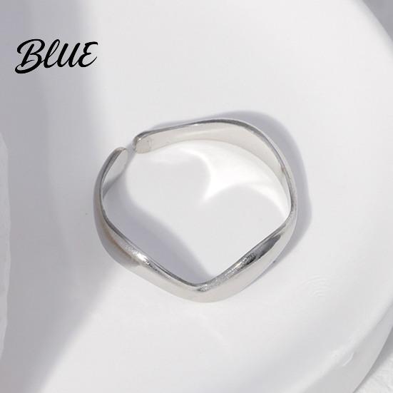 One-piece Open Ring Women Finger V-Shaped Curved Geometric Adjustable Fit