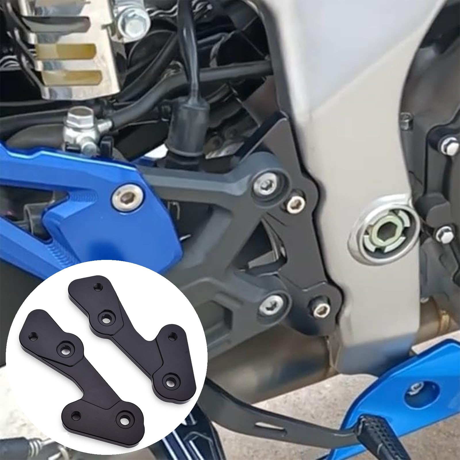 

Мотоциклетный кронштейн для Kawasaki и Step-Up ZX-25R (2020-2023 гг.), ZX-4R, ZX-4RR (2023+) (черный) чёрный