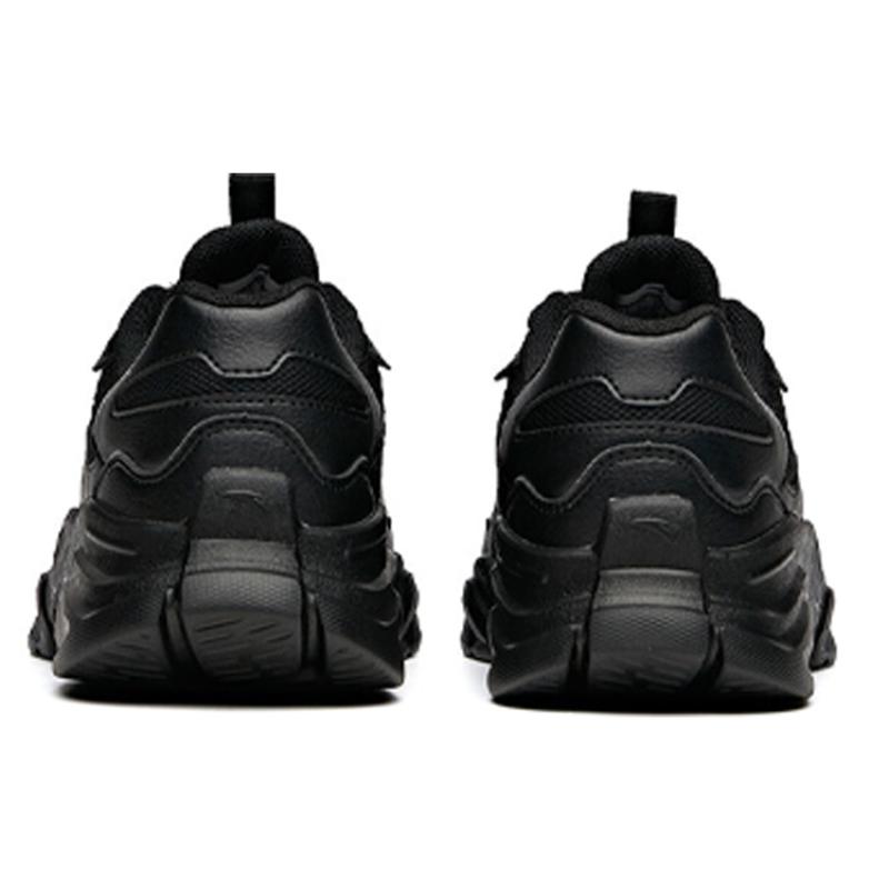 Anta Life Collection Cushioned Anti-Slip Wear-Resistant Breathable Lightweight Low-Top Casual Shoes Women's Pitch Black Sneakers 922048820-2