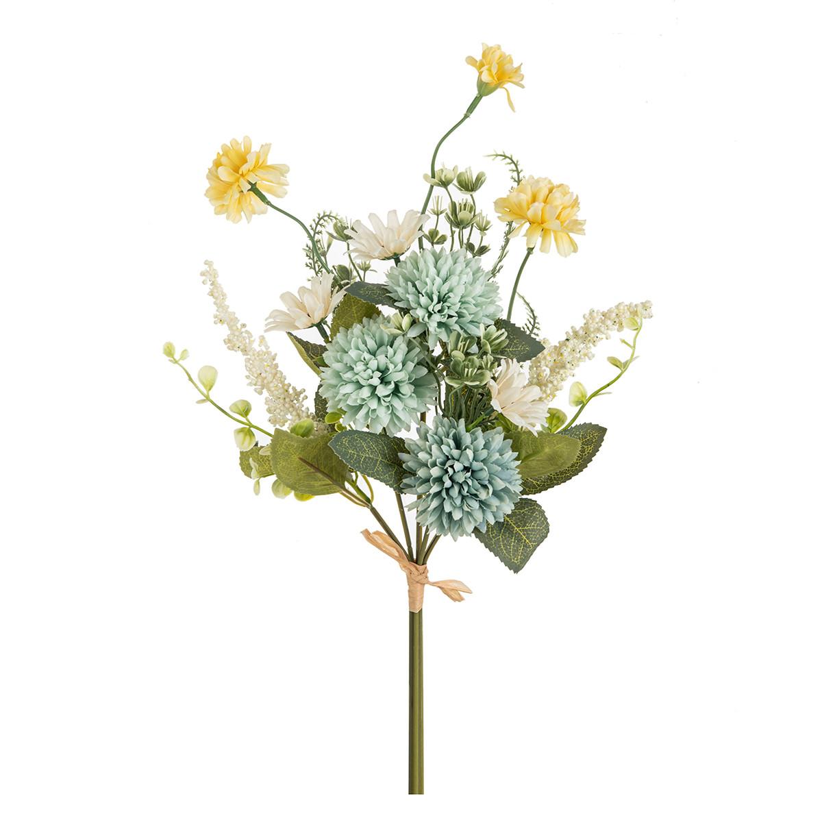 

1 шт. Шелковые искусственные цветы Шаровидная хризантема Горячие продажи для рождественского венка Свадебный букет невесты Домашний подарок для DIY Декорация зелёный