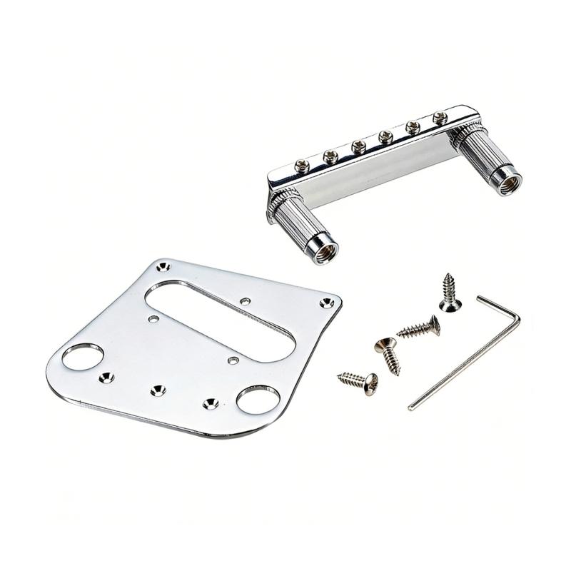 6 Saddles Bridge and Stabilizer Plate Guitar Bridge Upgrade Set For B5 And B50 Models Professional Guitar Accessory