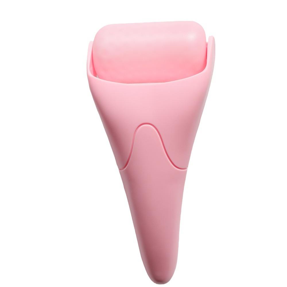 Pink Silent Ice Facial Massage Roller - Cold Compress and Lifting Tool