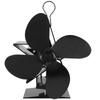 4 Blade Thermal Ht Powered Wood Stove Fan Fireplace Accessory for Ht Distribution