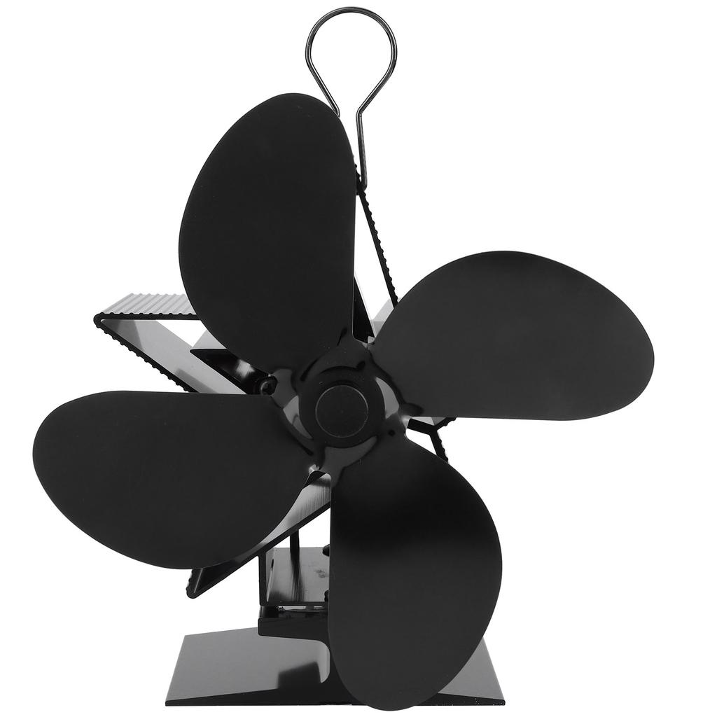 4 Blade Thermal Ht Powered Wood Stove Fan Fireplace Accessory for Ht Distribution
