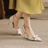 Sheepskin French Pointed Thin Heel High Heels for Women, Single Shoes for Commuting and Dating, Versatile Women's Shoes
