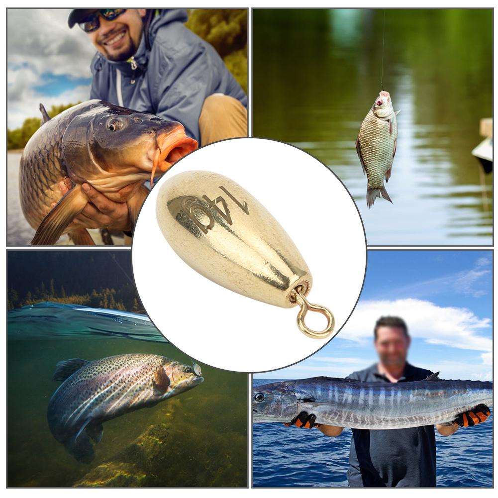 10PCS Alloy Copper Gold Portable Rotation Fishing Weights Sinkers Fish Tackle Accessory14g