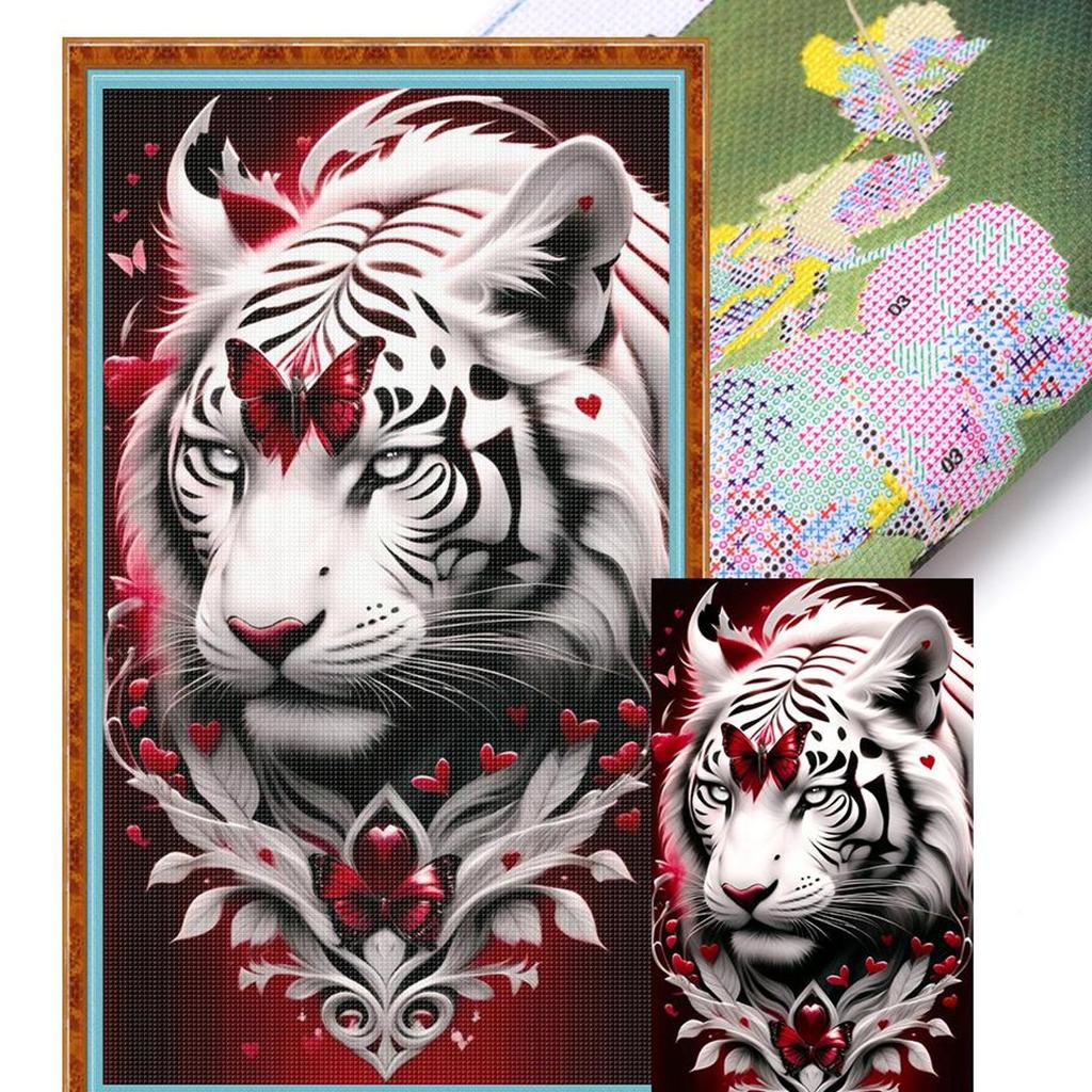 Animal Printed Cross Stitch Kit DIY 11CT Embroidery Craft Set Home Wall Decor