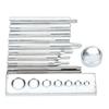 Snap Button Punch Base Set Stainless Steel DIY Leather Setting Tool for Hole Install Button
