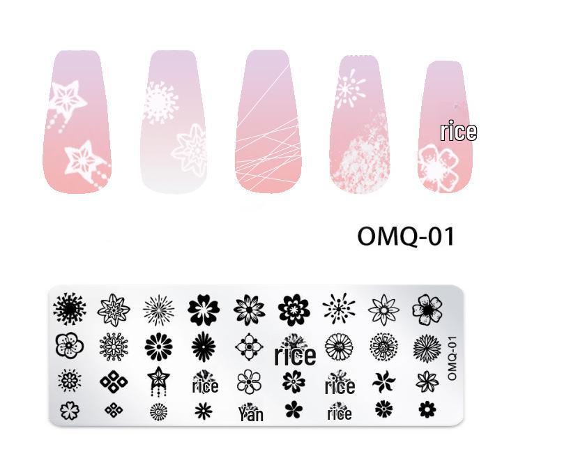 DIY Stainless Steel Rectangular Nail Art Stamping Plate
