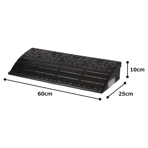 IRIS OHYAMA Step Slope Plate Width 60cm Step 10cm GDP-9560 Rubber Black