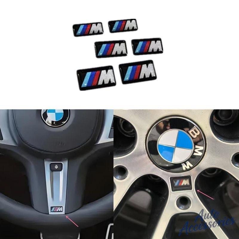 4pcs Car Steering Wheel Hub Caps Center M Emblem Badge Sticker DIY Sticker For BMW M Performance E84 E87 F15 E70 F25 E90 E91 M3 YY8