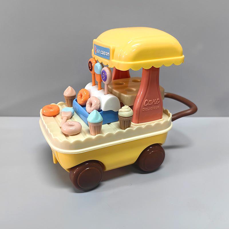 Dessert Cart Miniature Model: DIY Dollhouse Ice Cream Cart Ornament