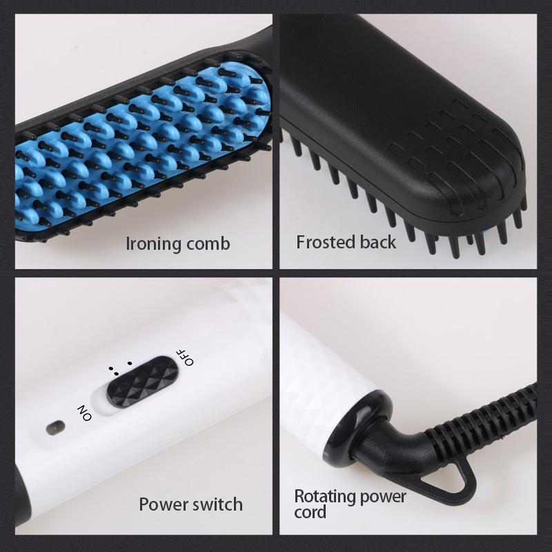 Quick-heating Comb Anti-scald Hair Straightener Dual-voltage Professional Beard Hair Straightener Brush Hair Comb
