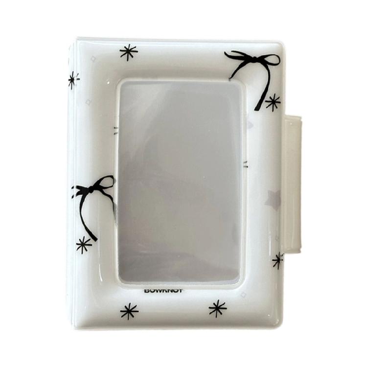 Elegant 3Inch Photo Album Cartoon Pattern Design with 32 Pocket Mini Idol Photo Card Binder for Travel and Everyday Use