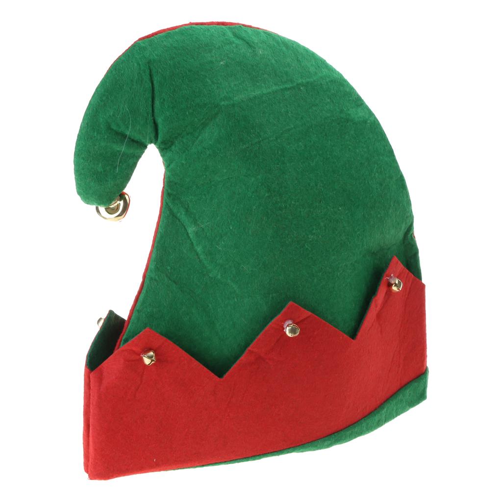 Lovely Christmas Shoes & Hat Set with Jingle Bells for Christmas Parties & Events,Santa's Helper,Elf Costume Accessories