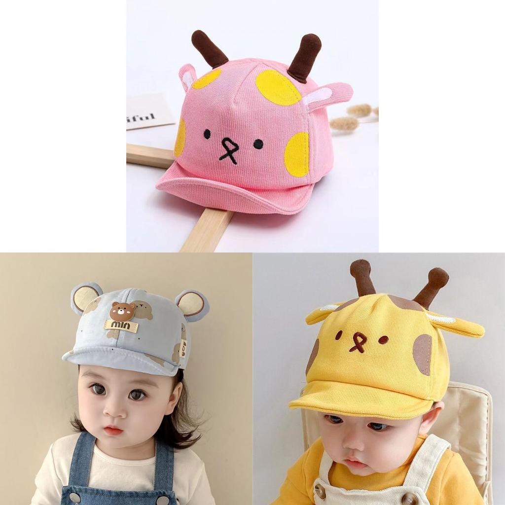 Baby Sun Hat With Cute Giraffe Cartoon Design For Sun Protection And Toddler Comfort