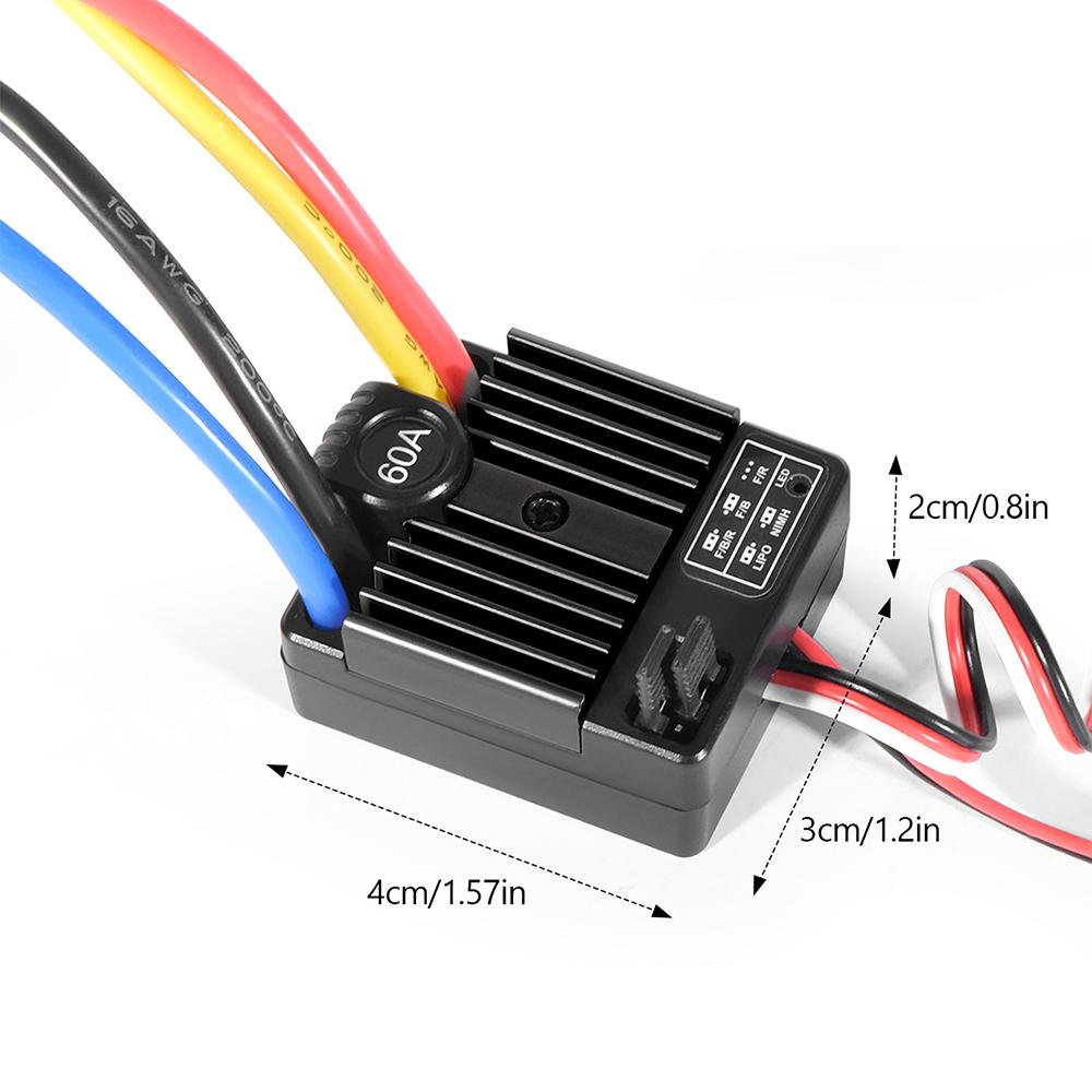 61A Brushed Electronic Speed Controller ESC Waterproof With Switch Mode Switch Accessories for 1:11 RC Car