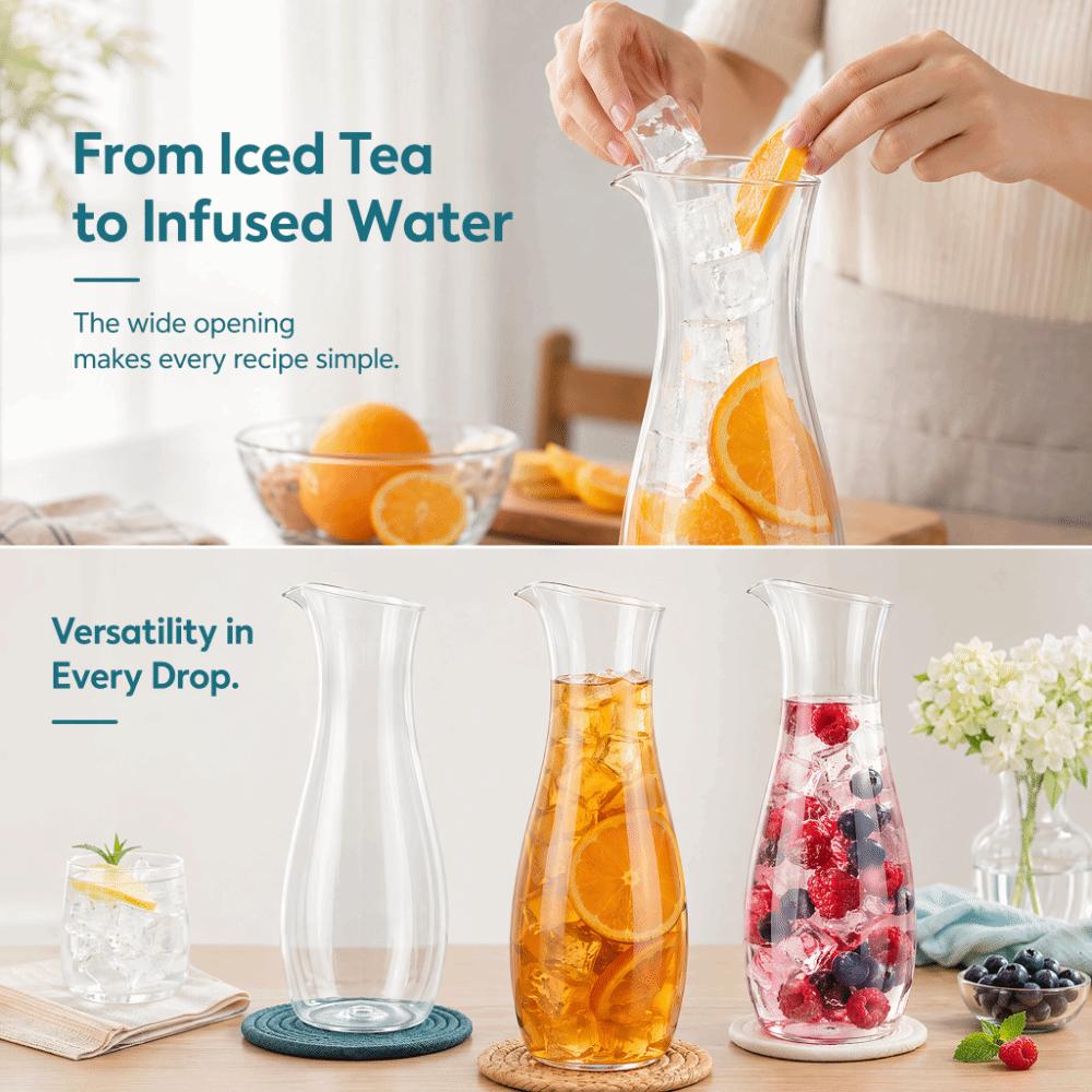 Narrow Neck Acrylic Pitcher Transparent Beverage Carafe Practical Juice Bottle  Party