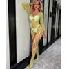 Green Crotchless Bodystocking For Women Transparent Sexy Lingerie Sexiest Bodysuit Erotic Costumes Black Full Body Stockings