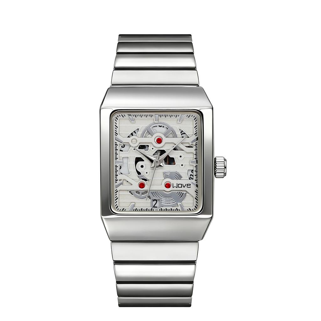 Langjue Hollow Men'S Fashion Watch Square Watch Casual Versatile Men'S Quartz Watch