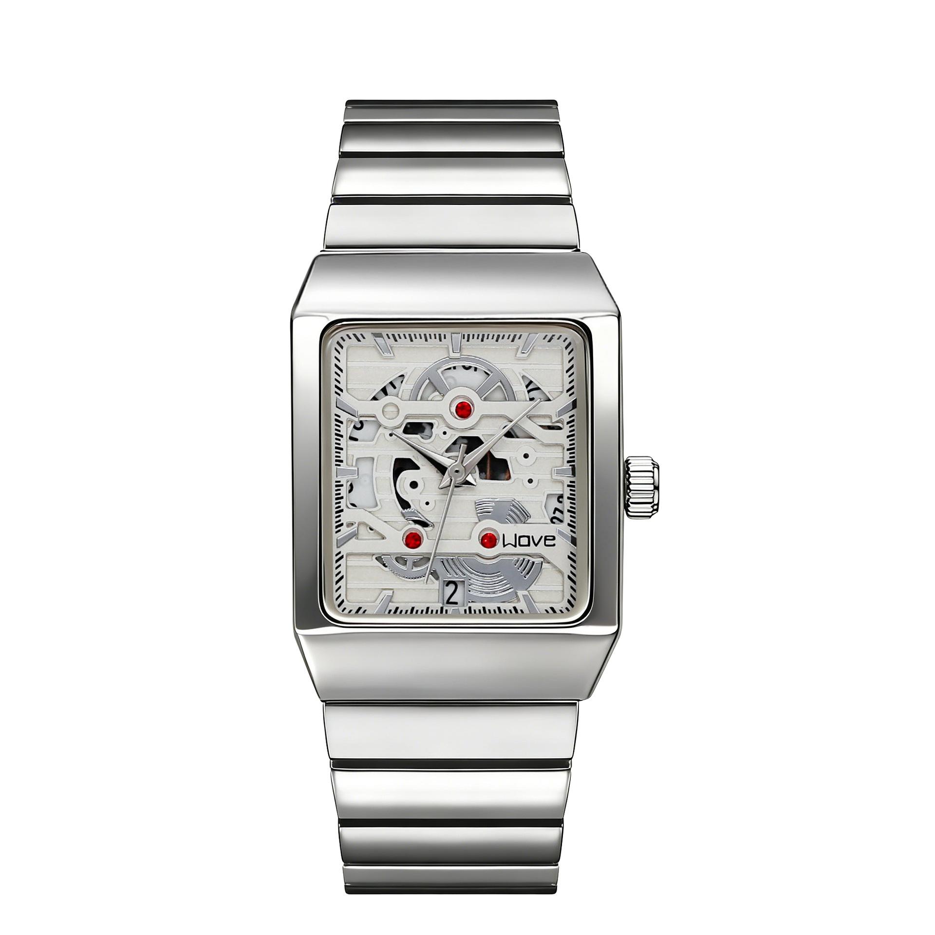 Langjue Hollow Men S Fashion Watch Square Watch Casual Versatile Men S Quartz Watch Bare watch