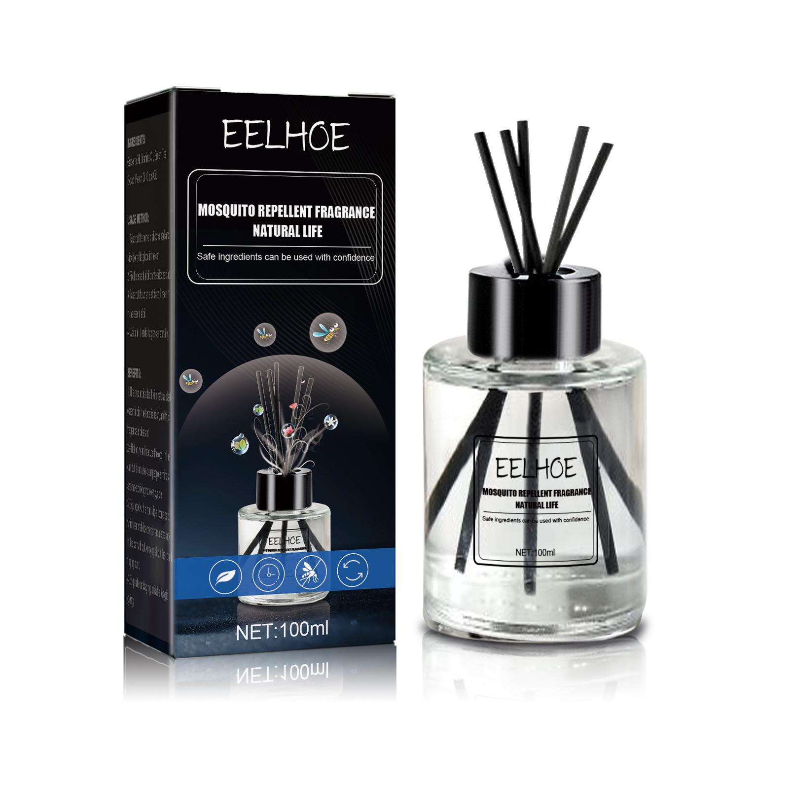 

EELHOE General Field Mosquito repellent fragrance Indoor bedroom air freshener Vehicle mounted perfume Mosquito repellent fragrance aromatherapy liquid 100ml + diffuser strip * 5pcs