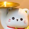 Lucky Cat Key Holder Tray for Entryway Table Resin Fortune Cat