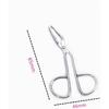 2Pcs Red Yebrow Tweezer Stainless Steel Scissors Shaped Tweezers Slant Tip Tweezers Clip Hair Tweezer Beauty Tool for Women Girl Shave and Hair
