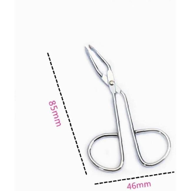 2Pcs Red Yebrow Tweezer Stainless Steel Scissors Shaped Tweezers Slant Tip Tweezers Clip Hair Tweezer Beauty Tool for Women Girl Shave and Hair