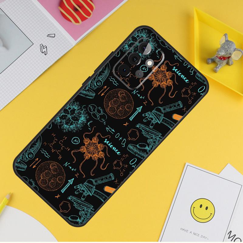 Biology and Chemistry Case For Samsung Galaxy A54 A34 A14 A56 A52 A53 A16 A26 A36 A55 A35 A15 A32 A12 A33 A13 A17