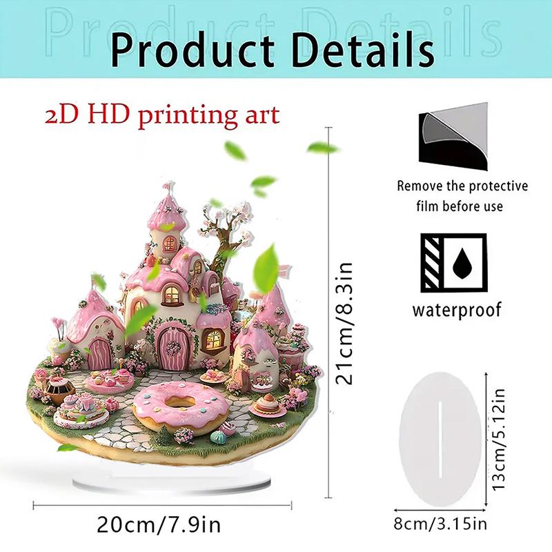 Bohemian Style 2D Acrylic Cute Easter Egg Rabbit Village DIY Decoration Festival Decor Desktop Ornament Easter Gifts For Bedroom